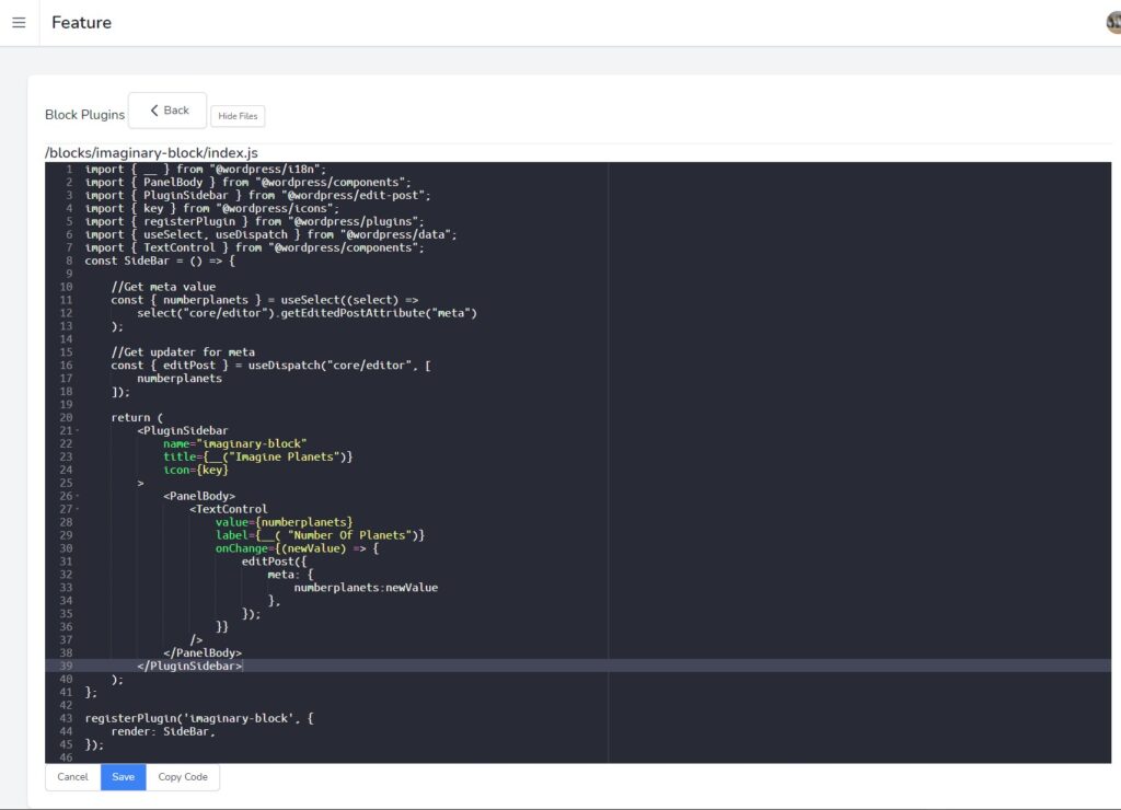 Plugin Machine code editor